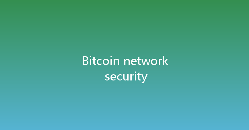 Bitcoin network security 