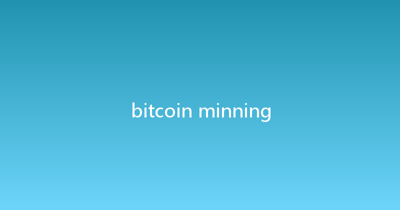 bitcoin minning 