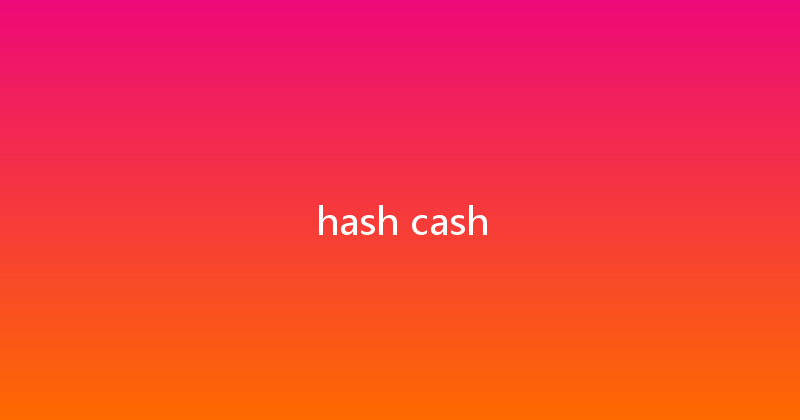 hash cash 